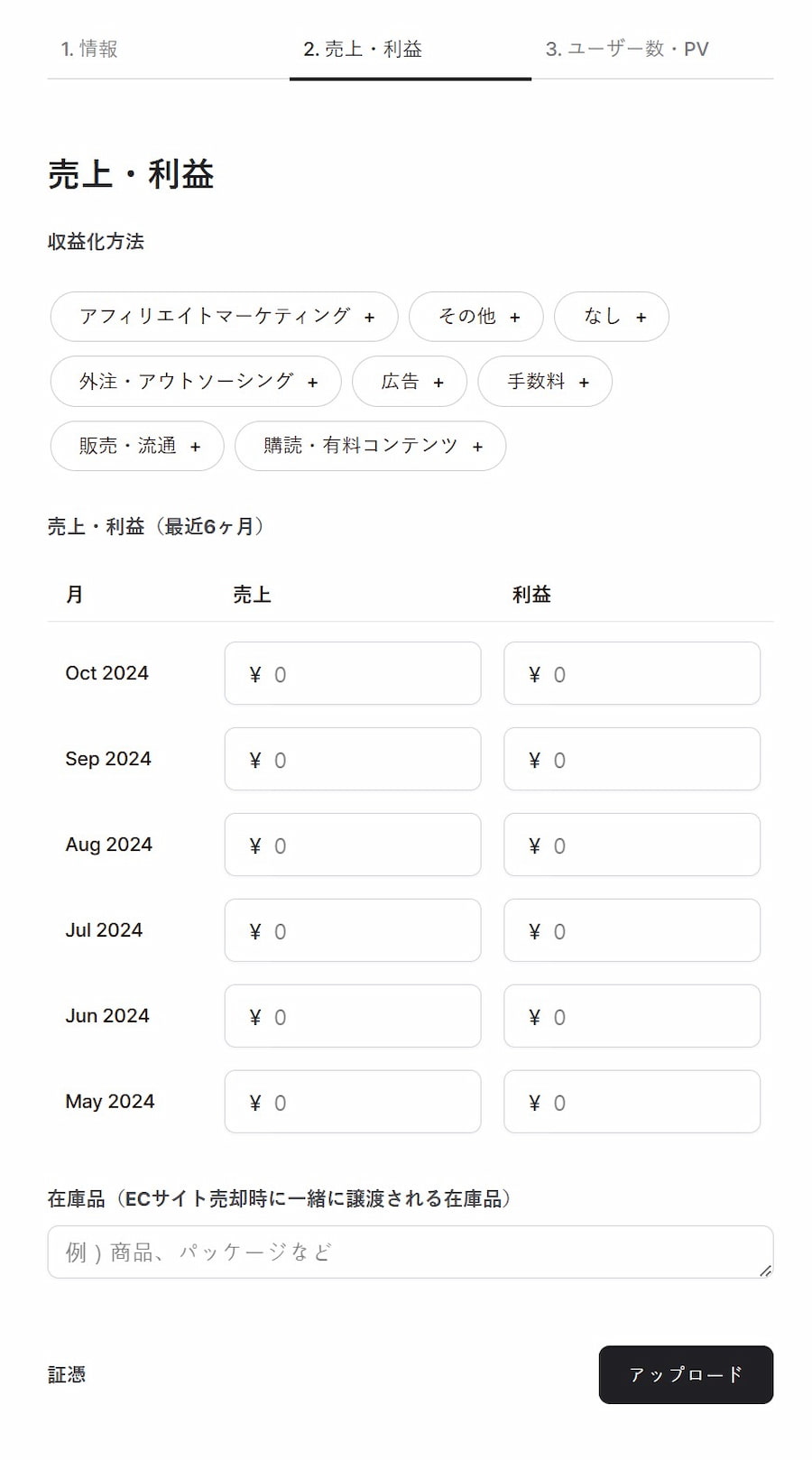 ECサイト売却方法：売上・利益